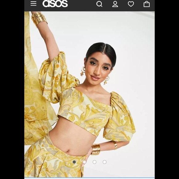 ASOS-drape off the shoulder crop top - Picture 4 of 11